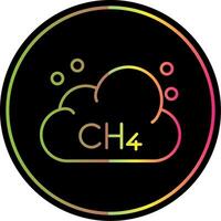 Methane Line Gradient Due Color Icon vector