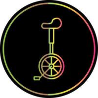 Unicycle Line Red Circle Icon vector