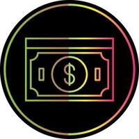 Banknotes Line Gradient Due Color Icon vector
