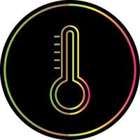 temperatura línea degradado debido color icono vector