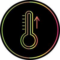 Rising Temperature Line Gradient Due Color Icon vector