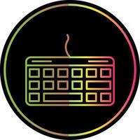 teclado línea degradado debido color icono vector