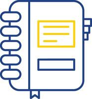 Notebook Line Two Color Icon vector
