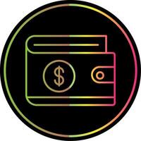 Wallet Line Gradient Due Color Icon vector