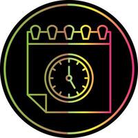 Calendar Line Gradient Due Color Icon vector