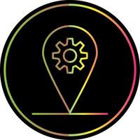 Localization Line Gradient Due Color Icon vector
