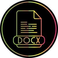 docx línea degradado debido color icono vector