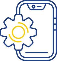 Setting Line Two Color Icon vector