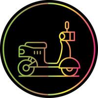 Scooter Line Gradient Due Color Icon vector