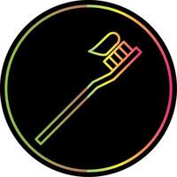 Toothbrush Line Gradient Due Color Icon vector