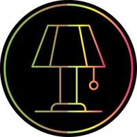 Table Lamp Line Gradient Due Color Icon vector