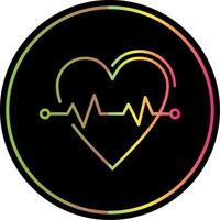 Heart Rate Line Gradient Due Color Icon vector