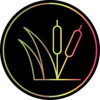 Sedge Line Gradient Due Color Icon vector