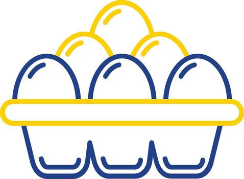 Eggs Line Two Color Icon vector