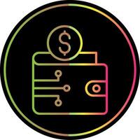 Ewallet Line Gradient Due Color Icon vector