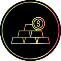 Ingots Line Gradient Due Color Icon vector