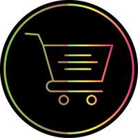 Cart Line Gradient Due Color Icon vector