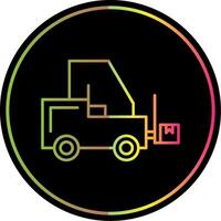 Forklift Line Gradient Due Color Icon vector
