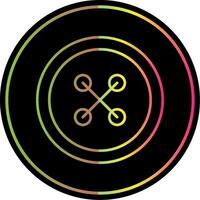 Cloth Button Line Gradient Due Color Icon vector
