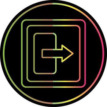 Iniciar sesión fuera línea degradado debido color icono vector