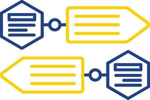 infografía elementos línea dos color icono vector