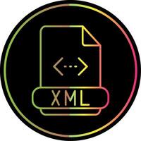 Xml Line Gradient Due Color Icon vector