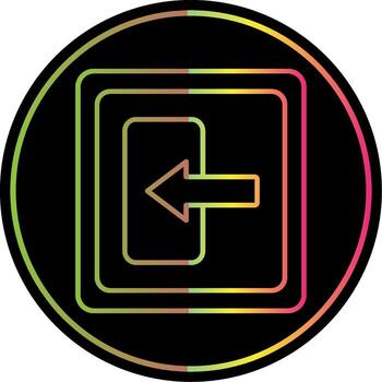 Iniciar sesión en línea degradado debido color icono vector