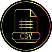 Csv Line Gradient Due Color Icon vector