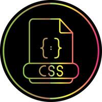 css línea degradado debido color icono vector