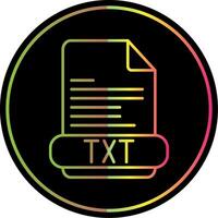 TXT línea degradado debido color icono vector