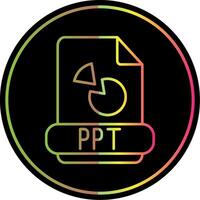 Ppt Line Gradient Due Color Icon vector