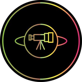 Astrophysics Line Gradient Due Color Icon vector