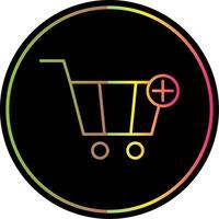 Add To Cart Line Gradient Due Color Icon vector