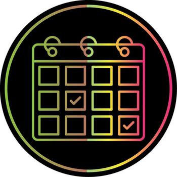 cita solicitud línea degradado debido color icono vector