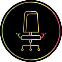 Office chair Line Gradient Due Color Icon vector
