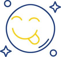 Tongue Line Two Color  Icon vector