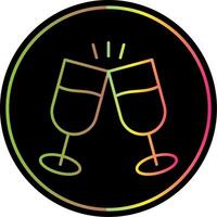 Cheers Line Gradient Due Color Icon vector