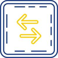 Swap Line Two Color Icon vector