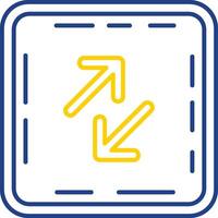 Swap Line Two Color Icon vector