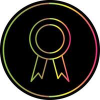 Award Line Gradient Due Color Icon vector