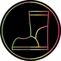 Boot Line Gradient Due Color Icon vector