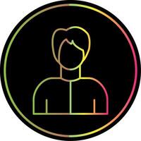 Post Women Line Gradient Due Color Icon vector