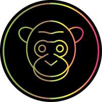 Gorilla Line Gradient Due Color Icon vector