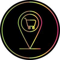 Pin Line Gradient Due Color Icon vector