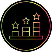 Ranking Line Gradient Due Color Icon vector