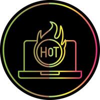 Hot Line Gradient Due Color Icon vector