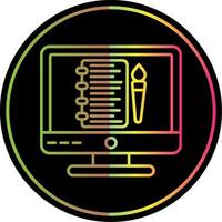 Sketchbook Line Gradient Due Color Icon vector