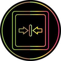 Minimize Line Gradient Due Color Icon vector