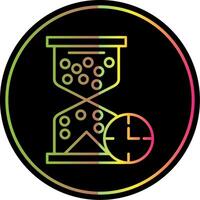 Hourglass Line Gradient Due Color Icon vector