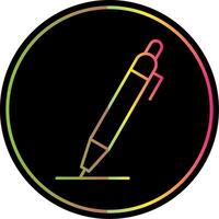 Pen Line Gradient Due Color Icon vector